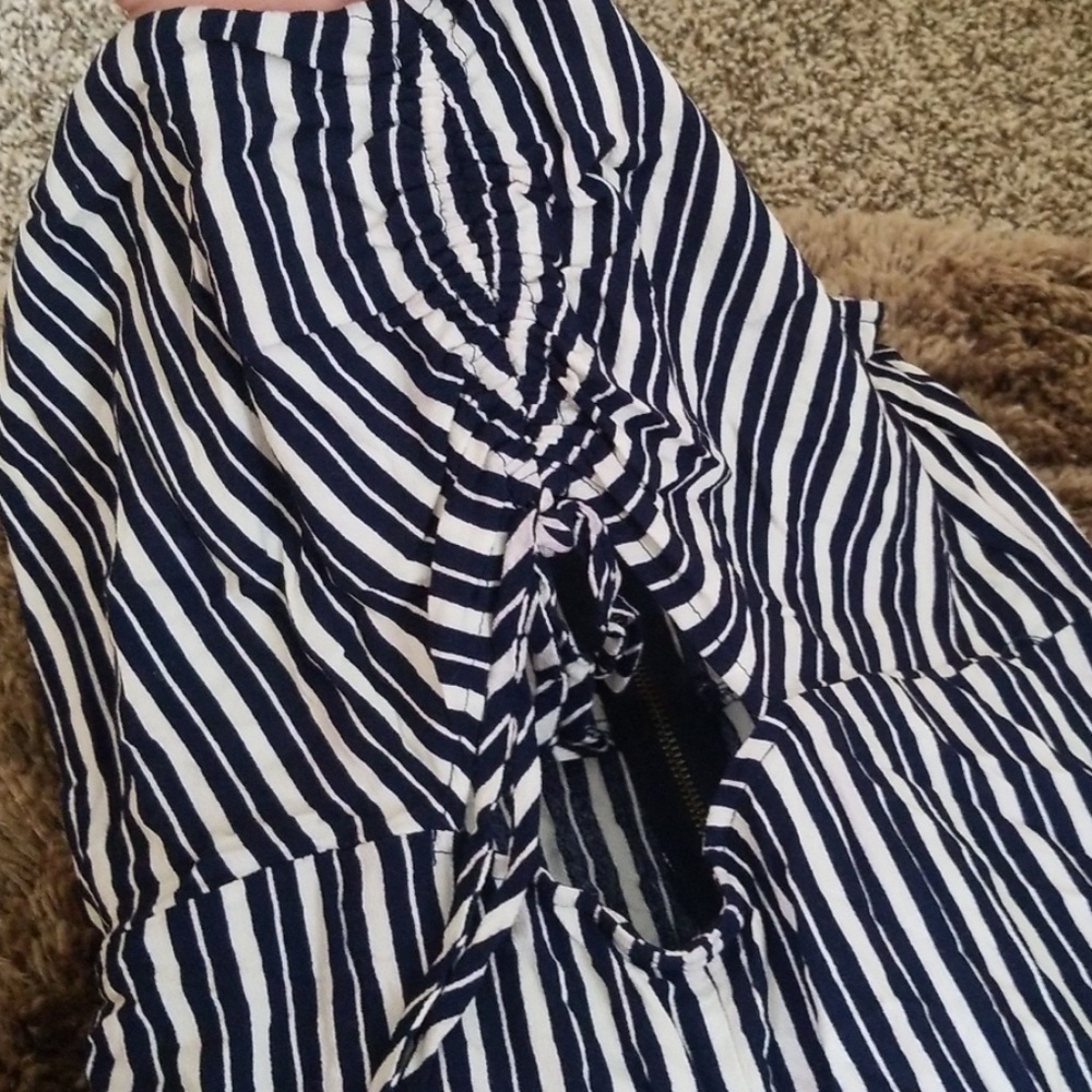Navy Stripped Jumpsuit size M - Picture 3 of 7